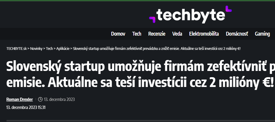 Slovak Startup Helps Companies Optimize Operations and Cut Emissions - Now Backed by a €2M+ Investment!